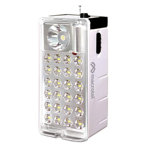 Luz de Emergencia 24 LED con Foco y Radio FM