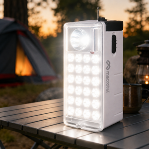 Luz de Emergencia 24 LED con Foco y Radio FM