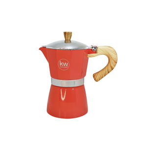 Cafetera Italiana de Aluminio 6 Tazas 300 ml Salmón Kitchenware