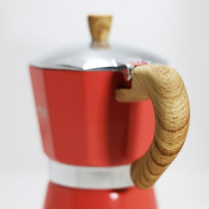 Cafetera Italiana de Aluminio 6 Tazas 300 ml Salmón Kitchenware