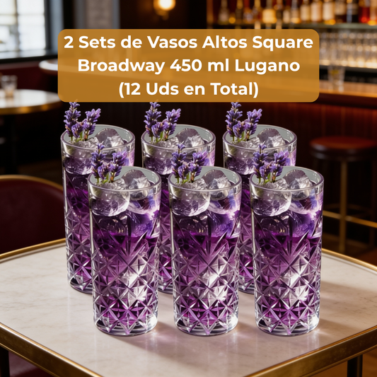 12 Vasos Altos Square Broadway 450 ml Lugano