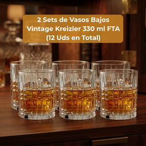 12 Vasos Bajos Vintage Kreizler 330 ml FTA