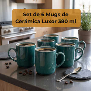 Set de 6 Mugs de Cerámica Manaos 380 ml Decoexpress