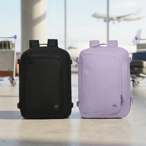 Combo 2 Mochilas de Viaje Viral Llaima Dakota Expandibles 32L Negro + Lila Repelentes al Agua
