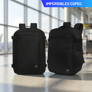 Combo 2 Mochilas de Viaje Viral Llaima Expandibles: Dakota 32L + Montana 36L Negro. Repelentes al Agua