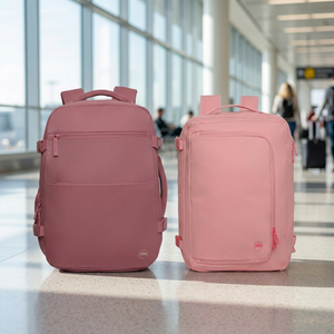 Combo 2 Mochilas de Viaje Viral Llaima Expandibles: Montana 36L Palo Rosa + Dakota 32L Rosado. Repelentes al Agua
