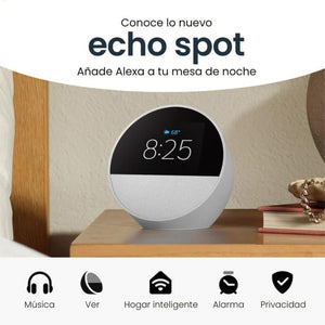 Parlante Inteligente Amazon Echo Spot con Alexa