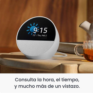 Parlante Inteligente Amazon Echo Spot con Alexa Blanco
