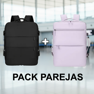 Set 2 Mochilas Viral 40 Litros Navigator Negro + Lila