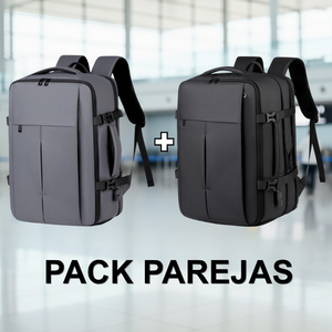 Set de 2 Mochilas de Viaje Viral T83 Expandibles hasta 38 L 1 Negro + 1 Gris Navigator