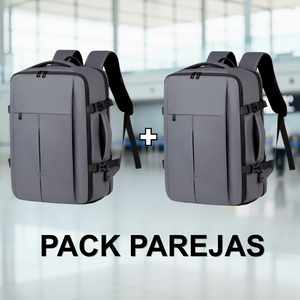 Set de 2 Mochilas de Viaje Viral T83 Expandibles hasta 38 L Gris + Gris Navigator