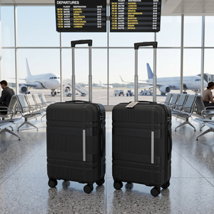 Set de 2 Maletas de Cabina 20 Pulgadas 40 L Negro + Negro Marksman