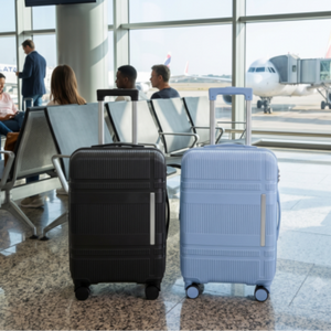 Set de 2 Maletas de Cabina 20 Pulgadas 40 L Negro + Celeste Marksman