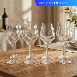 Combo 8 Copas de Vino de Cristal 450 ml Maison Verre (2 Sets de 4)