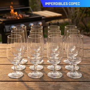Combo 12 Copas de Cerveza de Cristal 400 ml Maison Verre (3 Sets de 4)