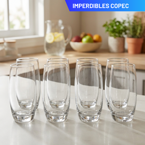Combo 8 Vasos Altos 520 ml Maison Verre (2 Sets de 4)