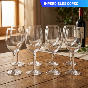 Combo 8 Copas de Vino de Cristal 520 ml Maison Verre (2 Sets de 4)
