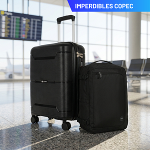 Combo Maleta de Cabina Conguillío 49L + Mochila de Viaje Viral Dakota 32L Negra