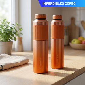 Combo 2 Termos Flask Doble Pared 500 ml Likelife Naranja