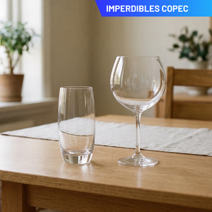 Combo 16 Piezas Maison Verre: 8 Vasos Altos 520 ml y 8 Copas Cóctel 800 ml (4 Sets de 4)