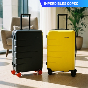 Combo 2 Maletas de Cabina Destinations Expandibles: London Negra y New York Amarilla
