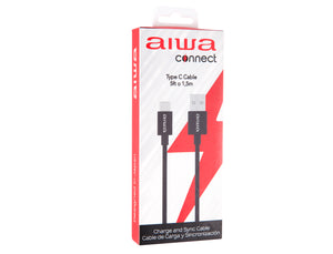 Cable Usb Tipo C 150cm Negro Aiwa