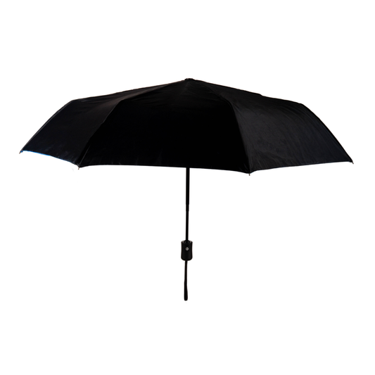 Combo Paraguas Retráctil Negro + Manta Sherpa Azul Jaspeado