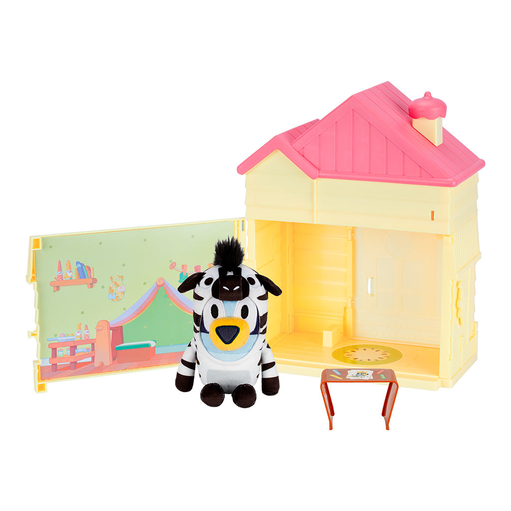 Combo 1 Peluche Bingo Bluey + 1 Baby Mickey Goodnight + 1 Casa Bluey Sorpresa