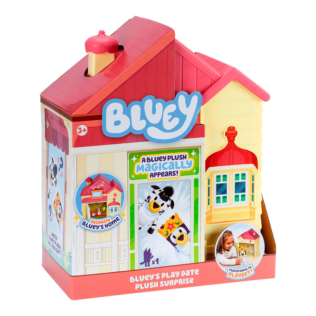 Combo 1 Peluche Bingo Bluey + 1 Baby Mickey Goodnight + 1 Casa Bluey Sorpresa