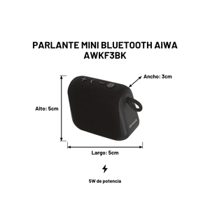 Parlante Mini Bluetooth Aiwa Awkf3Bk