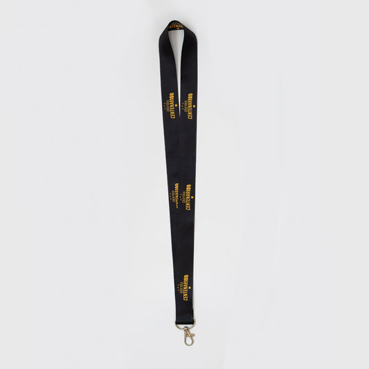 Lanyard Centenario Negro Logo Letra