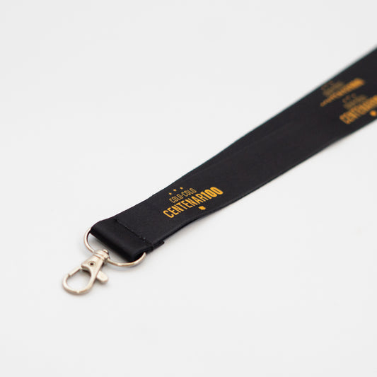 Lanyard Centenario Negro Logo Letra