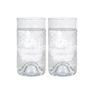 Set de 2 Vasos de Vidrio Reciclado Chaleco López