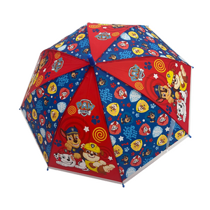 Combo Chase Paw Patrol: Paraguas Boy Azul-Rojo + Chaqueta Impermeable Niño Azul