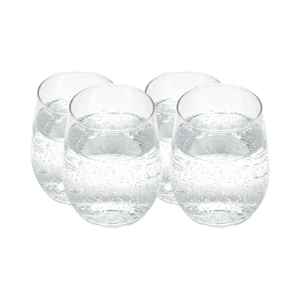 Set 4 Vasos Redondos Vidrio Wayu