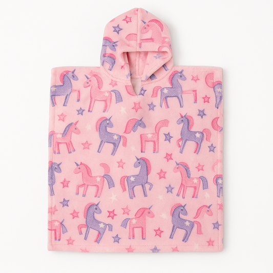 Poncho Manta Que Brilla en la Oscuridad Rosa