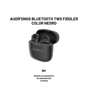Audífonos Bluetooth Tws Fiddler Colors Negro