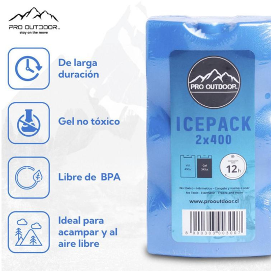 Icepack Duro 2x400 Gramos Pro Outdoor