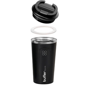Mug Para Café Buffer Acero Inoxidable 500Ml Negro
