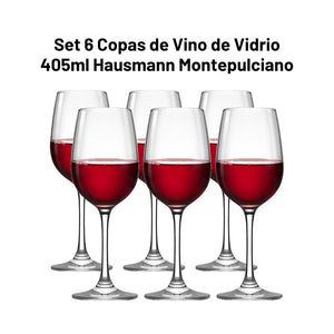 Set de 6 Copas de Vino 405ml Hausmann Montepulciano