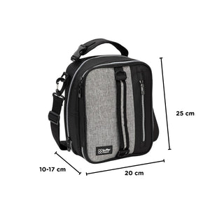 Bolso Cooler Expandible. Térmico  Buffer Gris