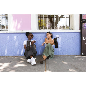 Botella Termica Mug Buffer Bora Bora 1,2Lt Frio y Calor Negro Leopard