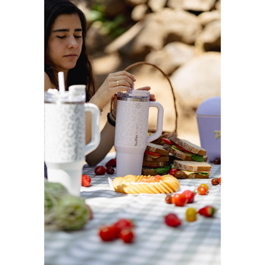 Botella Termica Mug Buffer Bora Bora 1,2Lt Frio y Calor Leopard