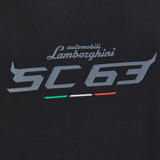 Polera Negra Cuello Redondo Lamborghini Hombre M24