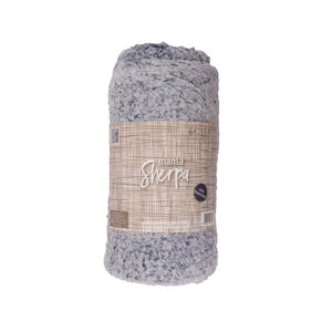 Manta Sherpa 125x150cm Gris Jaspeado
