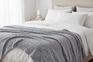 Combo 1 Paraguas Retráctil Negro INV26 + 1 Manta Sherpa Gris 125x150 cm