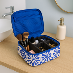 Combo Banano Silicona Rosado y Organizador de Viaje y Cosmetiquero 24cm x 18cm. Cosmetiquero Gout Aqua