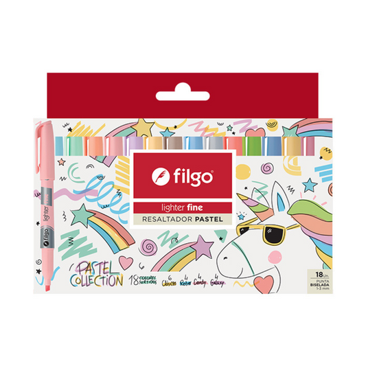 Destacador Lighter Fine Estuche 18 Surtido Pastel