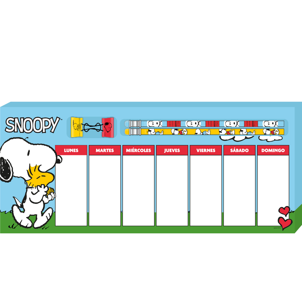 Maw Snoopy Planner Semanal Con Accesorios