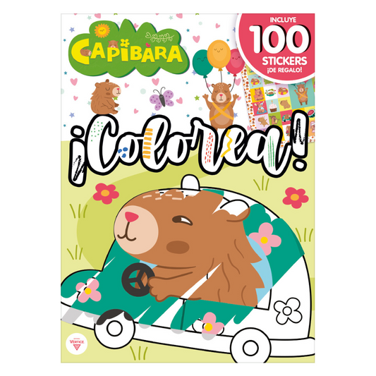 Libro Pintar 16Pag + Stickers Capybara